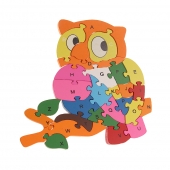 OKTATÓ FA PUZZLE BAGOLY, VAR. 2