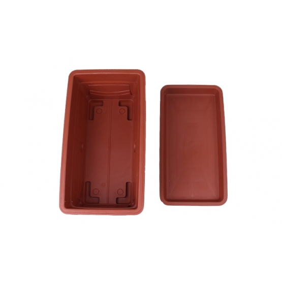 Virágláda tálcával 34 cm var.3