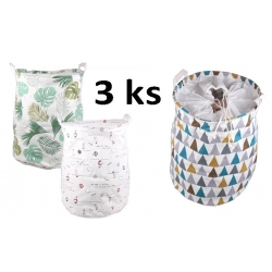 Háromrészes szennyestartó kosár szett