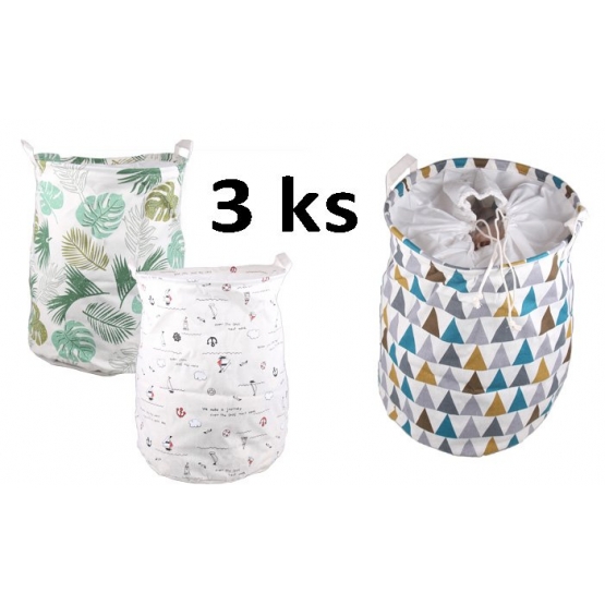 Háromrészes szennyestartó kosár szett