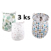 Háromrészes szennyestartó kosár szett