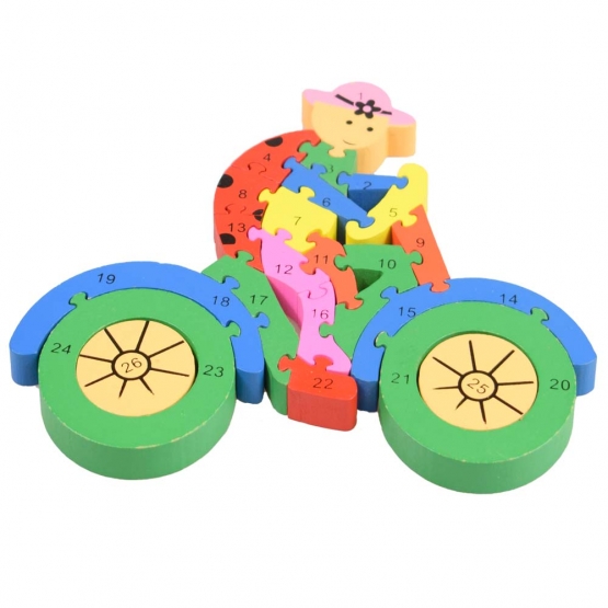 OKTATÓ FA PUZZLE KERÉKPÁR