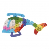 Oktató fa puzzle helikopter