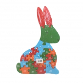 Oktató fa puzzle nyúl var.1