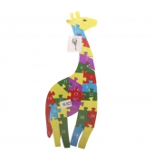 Oktató fa puzzle zsiráf var.3