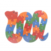 Oktató fa puzzle kígyó var.2