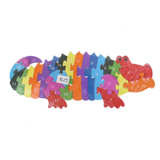 Oktató fa puzzle krokodil var.1