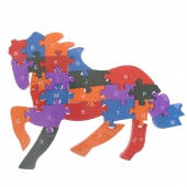 Oktató fa puzzle ló var.1