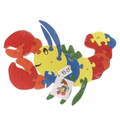 Oktató fa puzzle rák