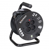 Hosszabbítókábel dobon, 22 m, fekete