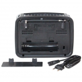 Hordozható 3 sávos napelemes rádió fekete–piros KORUNA