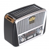 Hordozható 3 sávos napelemes rádió fekete-ezüst KORUNA