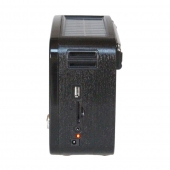 Hordozható 3 sávos napelemes rádió fekete-arany MUSIC