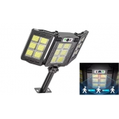 Összecsukható napelemes LED lámpa mozgásérzékelővel