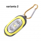 LED zseblámpa karabinerrel sárga