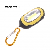 LED zseblámpa karabinerrel sárga