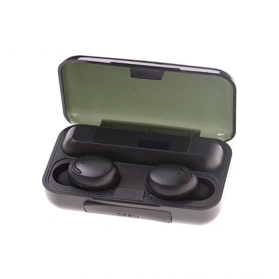 VEZETÉK NÉLKÜLI FEJHALLGATÓ POWERBANK-KAL F9-5 FEKETE