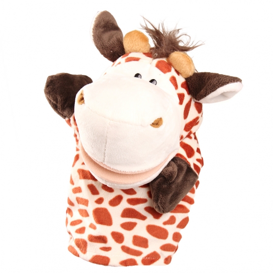 Plüss kesztyűbáb zsiráf