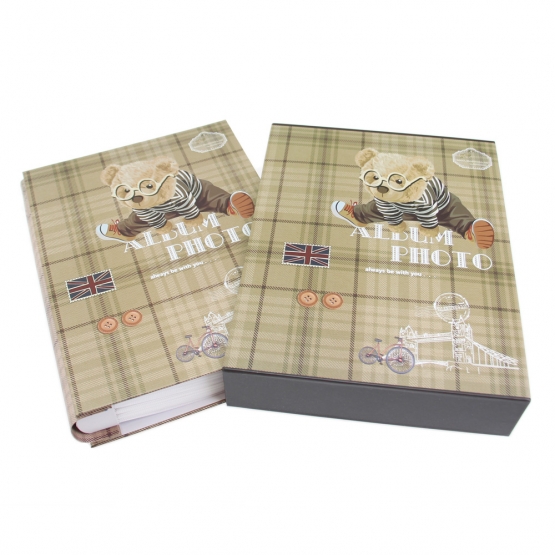 Fotóalbum mackó szemüveggel 200 fényképhez