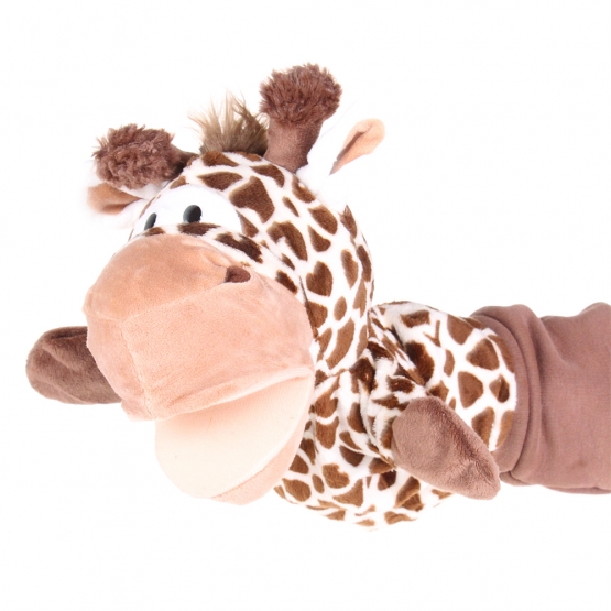 Plüss kesztyűbáb zsiráf var.1