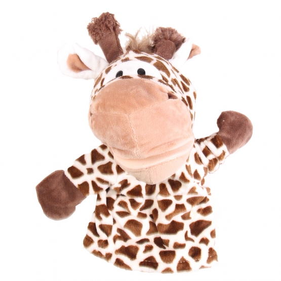 Plüss kesztyűbáb zsiráf var.1