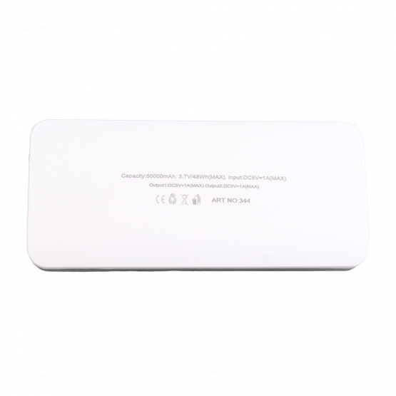 Powerbank lámpával 50 000 mAh fehér