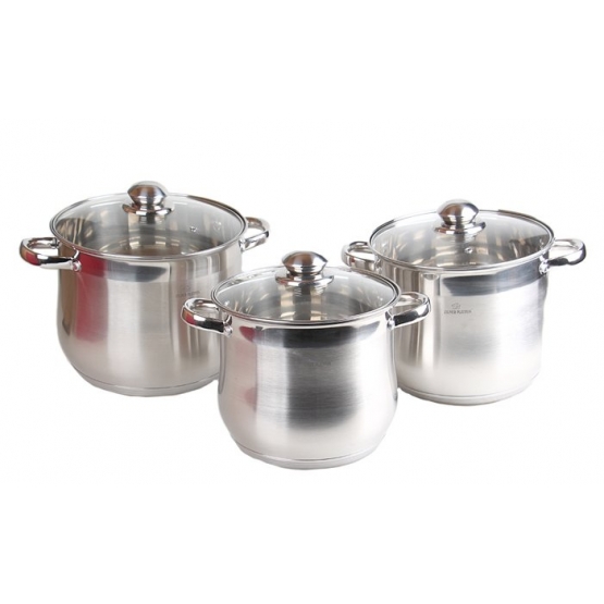 6 részes rozsdamentes acél edénykészlet