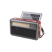 Hordozható 3 sávos napelemes rádió X-BASS szürke