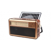 Hordozható 3 sávos napelemes rádió X-BASS sárga