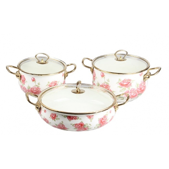 6 részes zománcozott edénykészlet ZL-8727