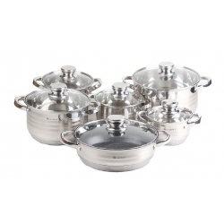 12 részes rozsdamentes acél edénykészlet EH-9148