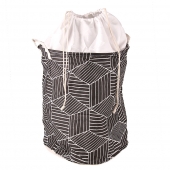 SZENNYESKOSÁR GEOMETRIAI MINTA FEKETE