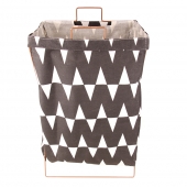 Vászon szennyeskosár állvánnyal absztrakt fekete