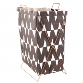 Vászon szennyeskosár állvánnyal absztrakt fekete