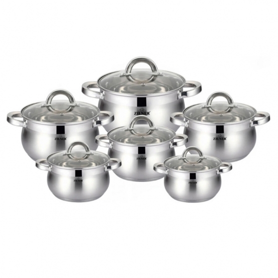 12 részes rozsdamentes acél edénykészlet, 3. változat