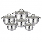 12 részes rozsdamentes acél edénykészlet, 3. változat