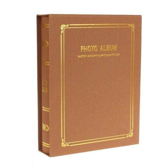 Fotóalbum 200 fényképhez, barna, típus E