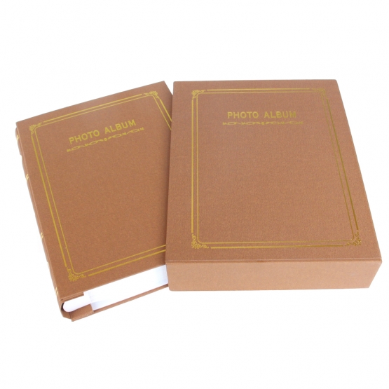 Fotóalbum 200 fényképhez, barna, típus E