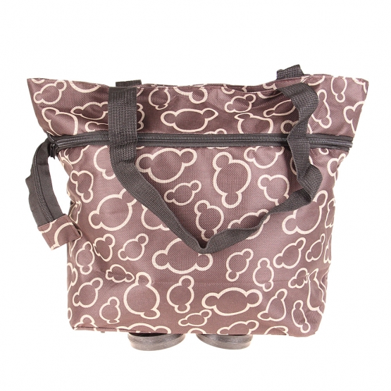 BEVÁSÁRLÓ TÁSKA KEREKEKKEL BARNA