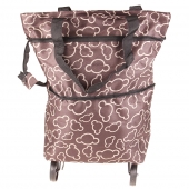 BEVÁSÁRLÓ TÁSKA KEREKEKKEL BARNA