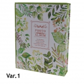 FOTÓALBUM 200 FÉNYKÉPHEZ, LEVÉL MINTA, ZÖLD