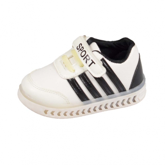 VILÁGÍTÓ GYEREK TORNACIPŐ, FEHÉR-FEKETE 21, 22, 23, 24, 25