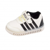 VILÁGÍTÓ GYEREK TORNACIPŐ, FEHÉR-FEKETE 21, 22, 23, 24, 25