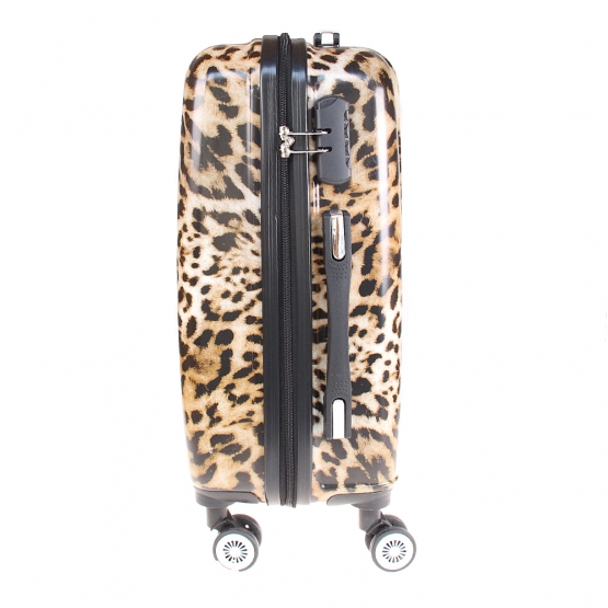 Kéményfalú bőrönd készlet LP18 (leopárd) – 3 db