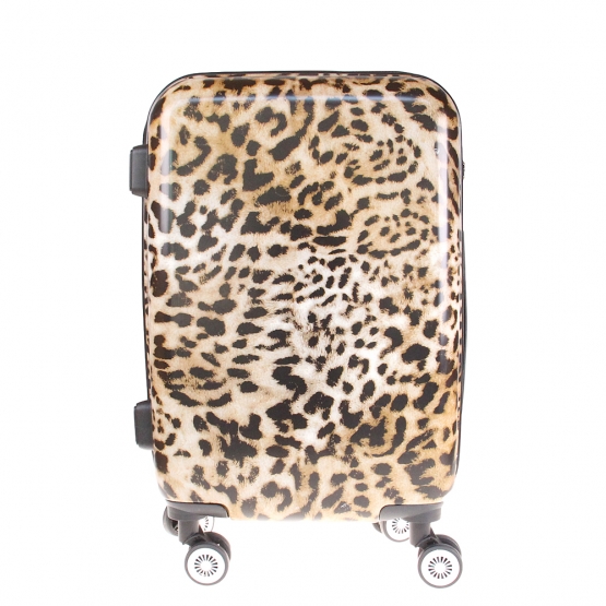 Kéményfalú bőrönd készlet LP18 (leopárd) – 3 db