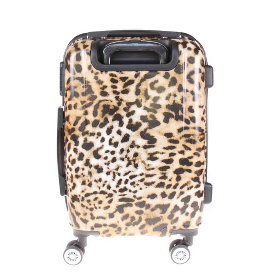 Kéményfalú bőrönd készlet LP18 (leopárd) – 3 db