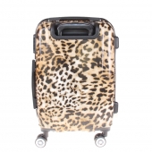 Kéményfalú bőrönd készlet LP18 (leopárd) – 3 db