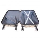 Kéményfalú bőrönd készlet LP18 (leopárd) – 3 db