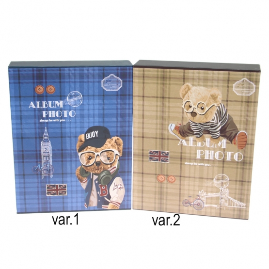 Fotóalbum mackó szemüveggel 200 fényképhez