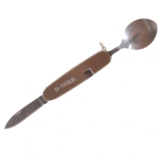 Összecsukható, multifunkciós kemping evőeszköz B-SQUL